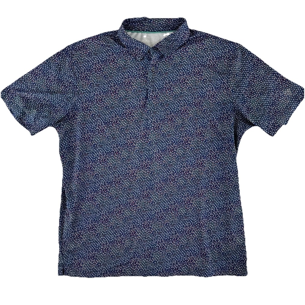 Maelreg Golf Performance Polo Shirt Mens XL Colorful Geometric Print